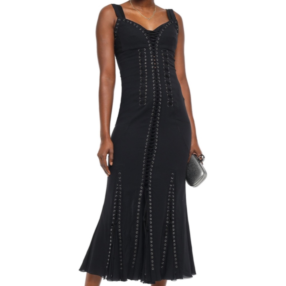 DOLCE&GABBANA Lace-Up Mermaid Maxi Dress